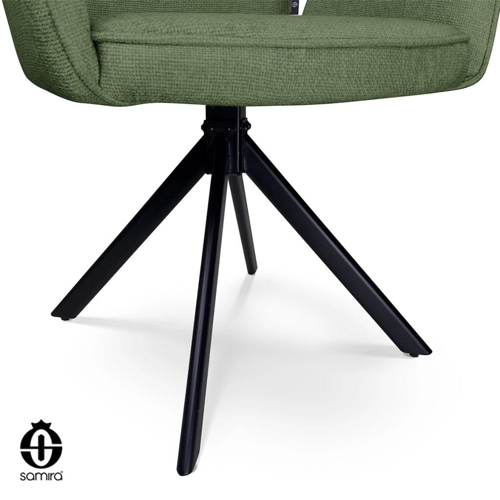 Sedia ufficio in tessuto, poltrona girevole verde oliva – Oslo