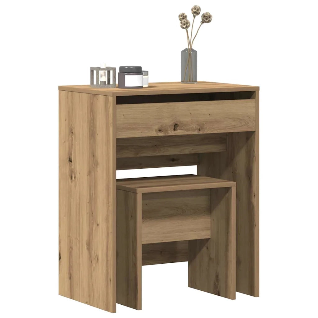 Tavolo da Trucco rovere artigianale 60 x 40 x 75 cm 868871