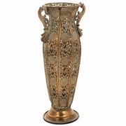 Vaso in metallo dorato 15,5x11,5x34h
