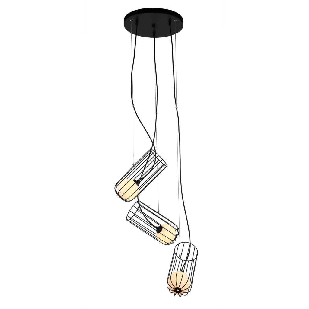 Lampadario Italux Coco moderno nero 3 luci G9 MDM-3941/3