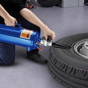 Booster gonfiaggio pneumatici ad aria compressa, gonfiatore rapido gomme portatile, 7 l, per pneumatici da 6-8 bar, pompa d'urto, compressore per auto e moto