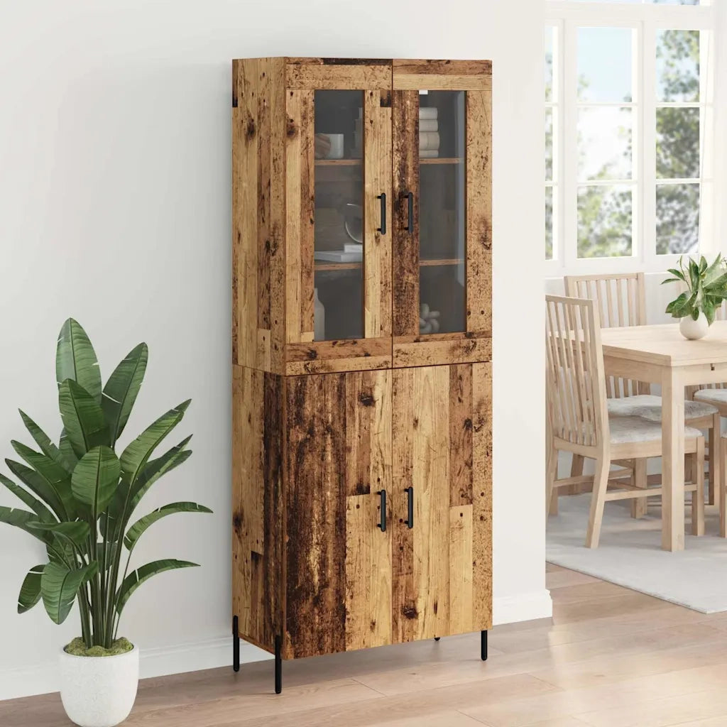 Credenza | Madia | Buffet da pranzo | Armadio da pranzo Legno vecchio 69,5 x 34 x 180 cm Legno multistrato
