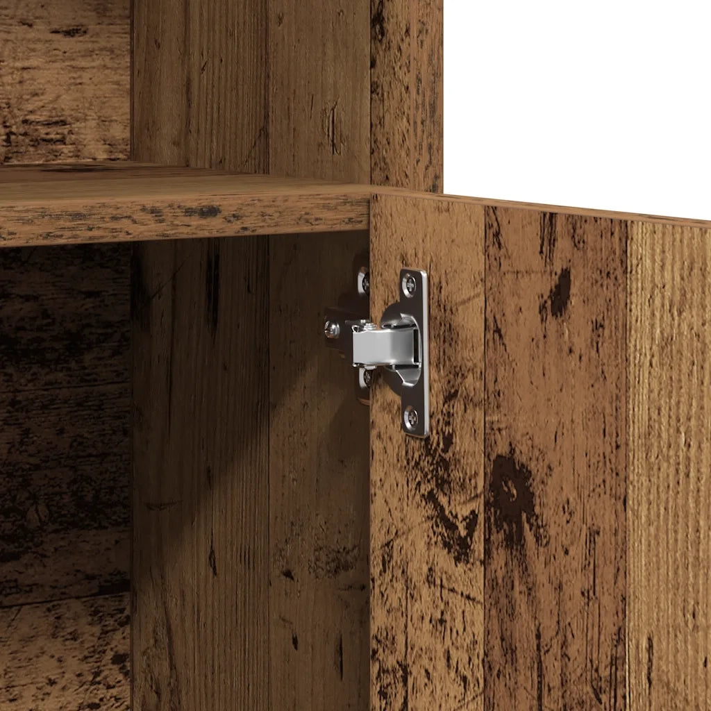 vidaXL Mobile da Bagno Legno Antico 32x25,5x190 cm in Truciolato