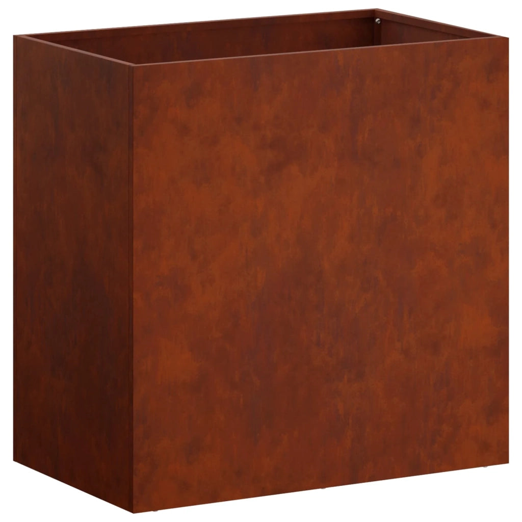 Vaso da giardino 2 pz Ruggine 50 x 30 x 40 cm Acciaio Corten 8005525