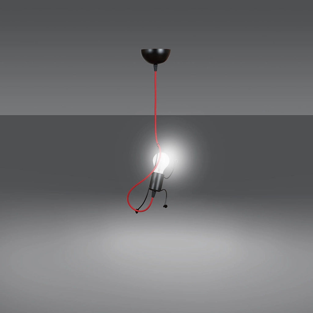 Lampada a sospensione Emibig Bobi 1 nera E27 Ø14cm