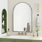 SPECCHIO ad arco 103,5x71,5x12 cm in vetro e ferro Argento