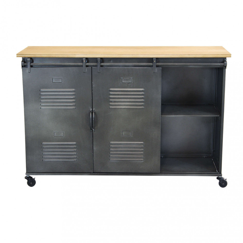 Mobile Gabriel 116x40x77 h cm in Acciaio Grigio