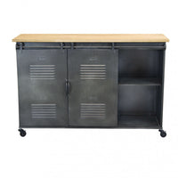 Mobile Gabriel 116x40x77 h cm in Acciaio Grigio