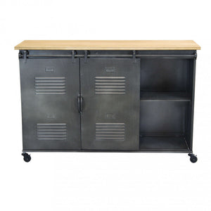 Mobile Gabriel 116x40x77 h cm in Acciaio Grigio