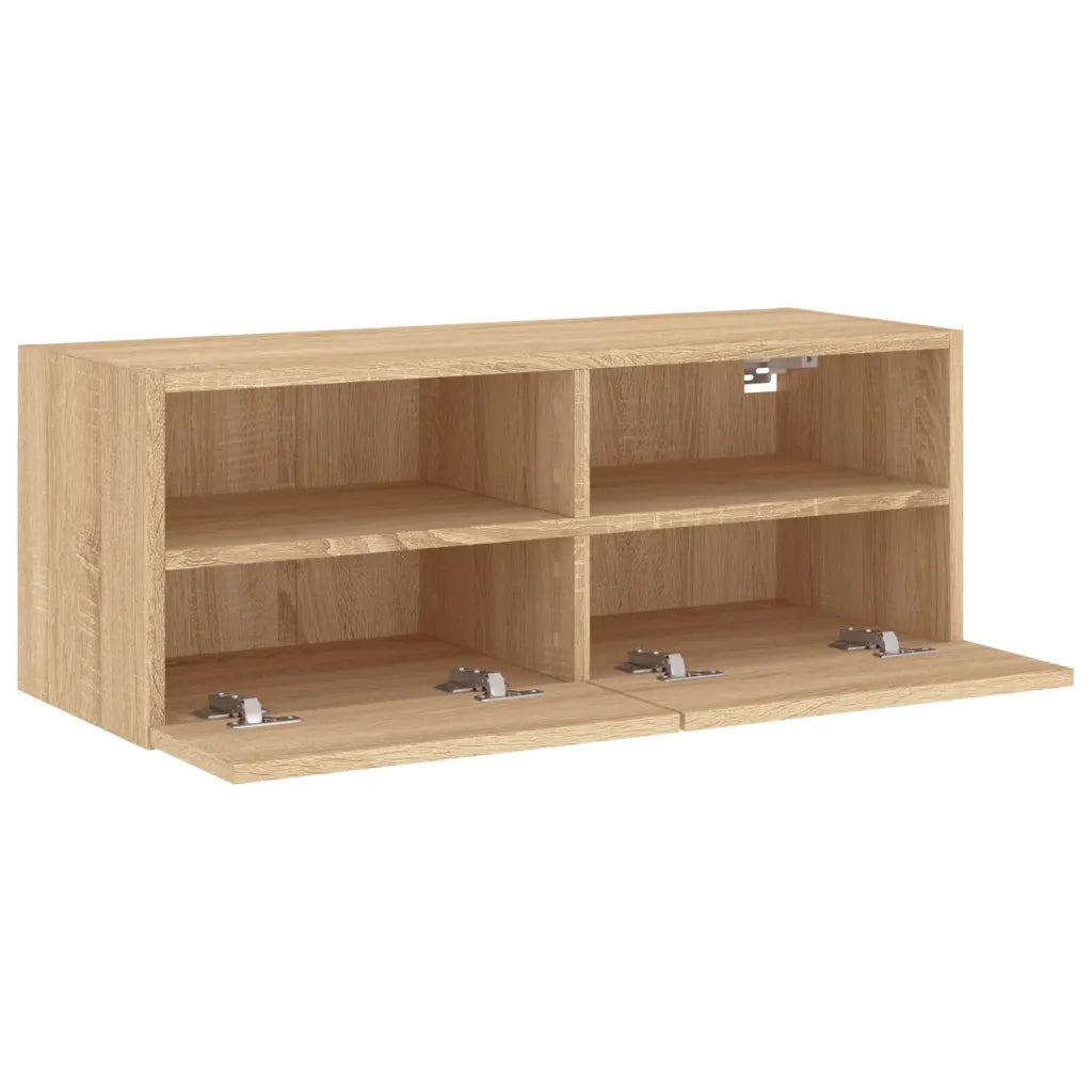 Mobile TV a Parete-Mobile TV a Muro Rovere Sonoma 80x30x30 cm Legno Multistrato