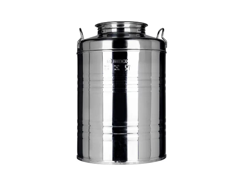 Fusto Inox Saldato Minox 15 Lt Contenitore Olio