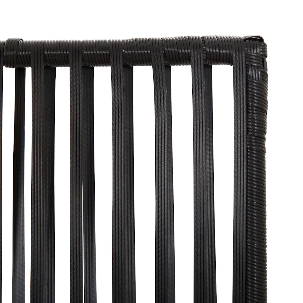 Divisorio per Ambienti | Divider per stanze | Paravento a 6 Pannelli Nero in Polyrattan