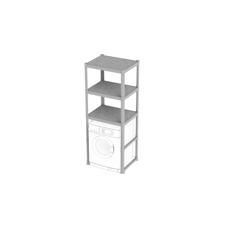 SCAFFALE COPRILAVATRICE SABBIA 3 PIANI CM 60X75X184- 1,0 pz