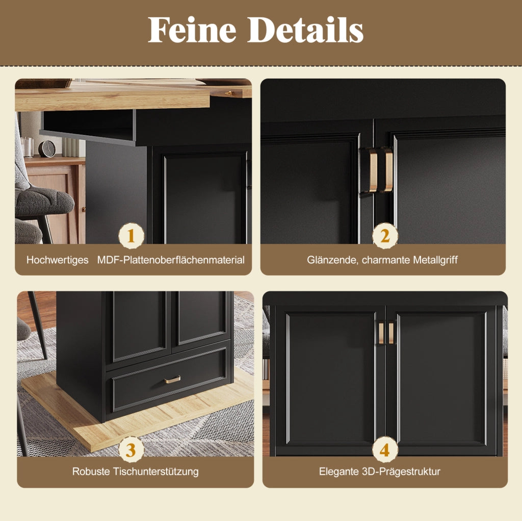 Tavolo da pranzo allungabile 110-140x80 cm in MDF
