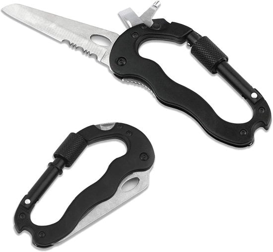 Multitool con 5 Funzioni - Portatile per Uso Esterno e Giornaliero - con Anello di Carica e Blocco