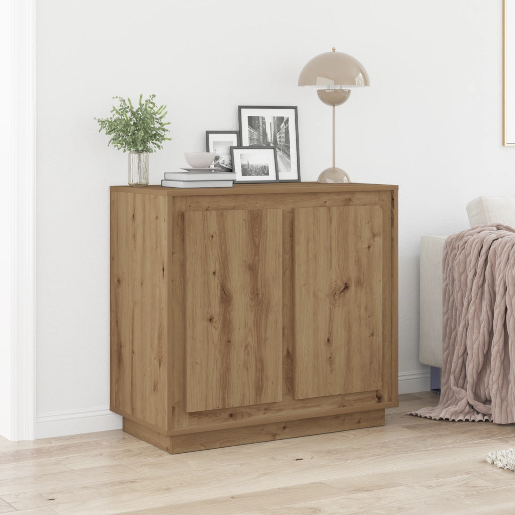 Sideboard  in rovere artisanale 80x34x75 cm in legno ingegnerizzato
