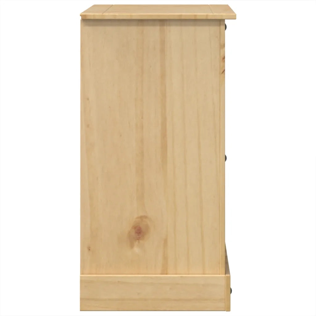 Cassettiera Corona 112x48x91 cm in Legno Massello di Pino