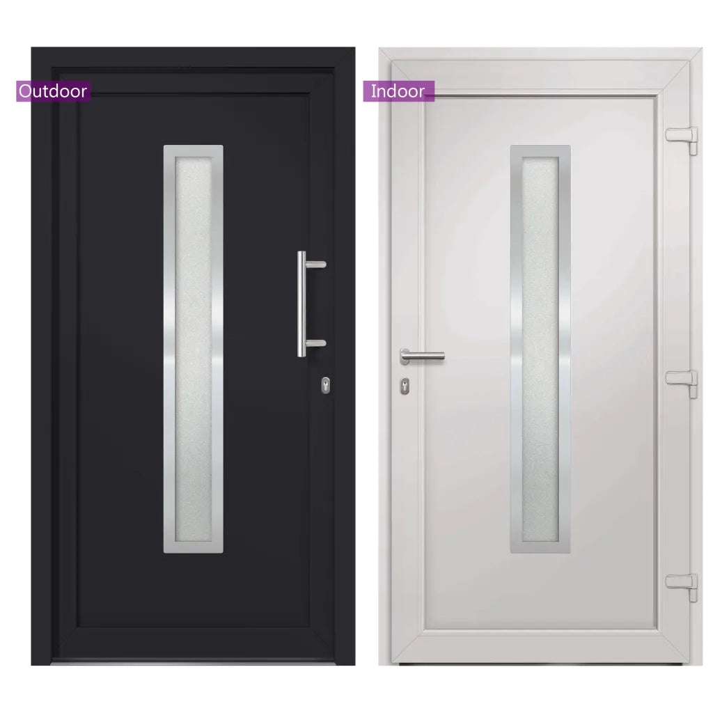 Porta di Ingresso Antracite 98x200 cm 279243