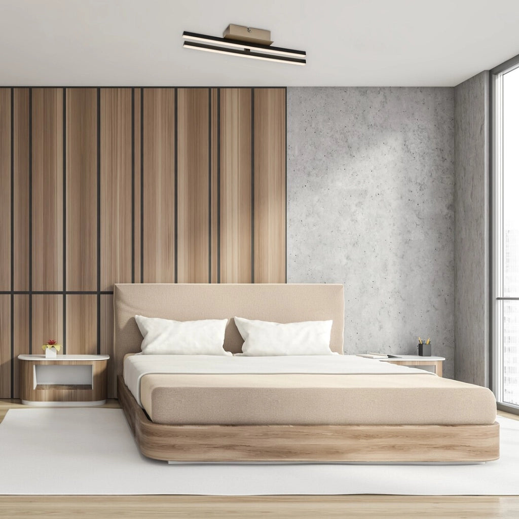 Plafoniera moderna nero oro LED 16W 4000K Demir Rabalux