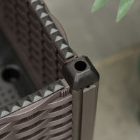 Fioriera da Giardino 40x40x44 cm in Polipropilene Marrone