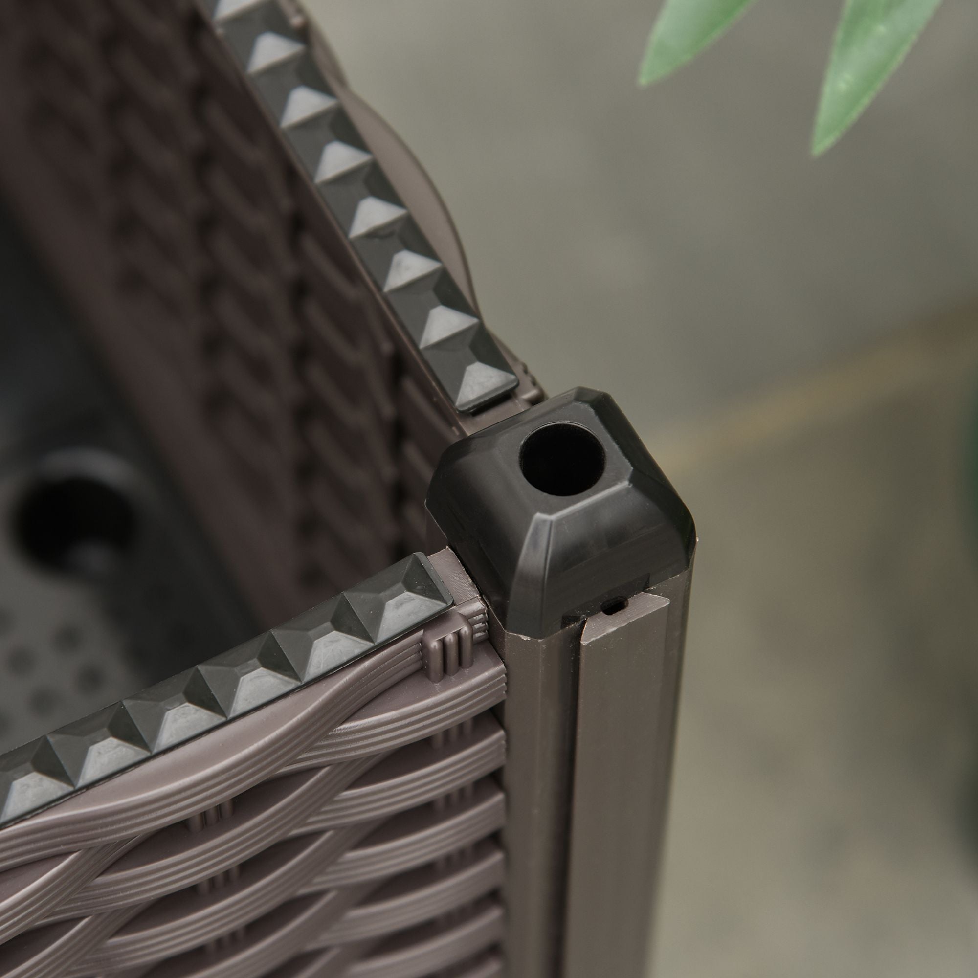 Fioriera da Giardino 40x40x44 cm in Polipropilene Marrone