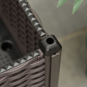 Fioriera da Giardino 40x40x44 cm in Polipropilene Marrone