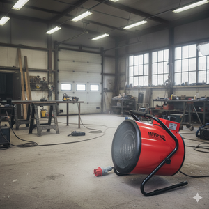 Generatore di Aria Calda 9000W Riscaldatore Elettrico Industriale Rosso