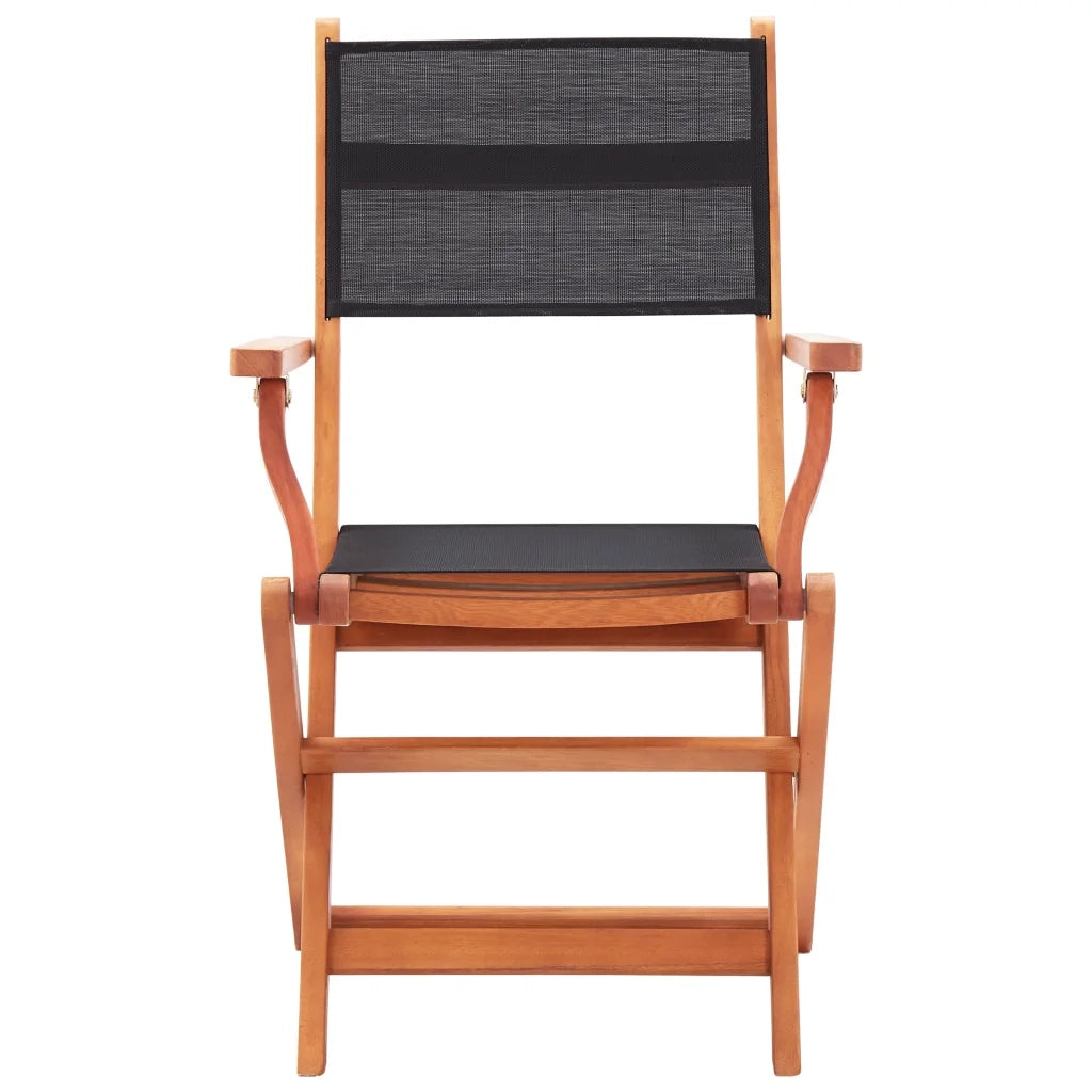Sedie da Giardino Pieghevoli 2 pz Legno Eucalipto e Textilene cod mxl 5765