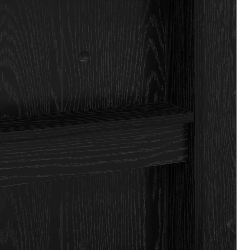 Struttura letto a castello con scrivania Rovere Nero 3410452