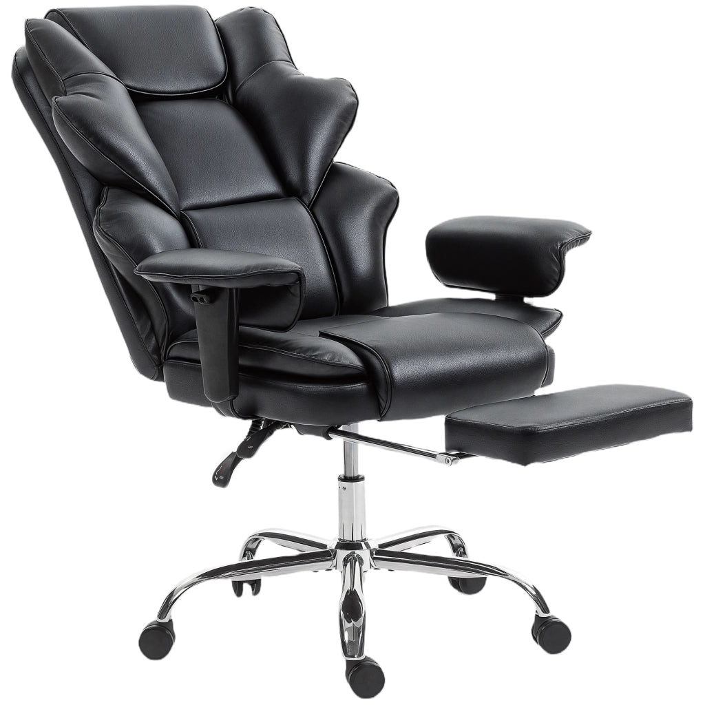 Sedia da Ufficio ¨C zephmum ¨C Pelle PU, Nero, 76x73x117-125 cm