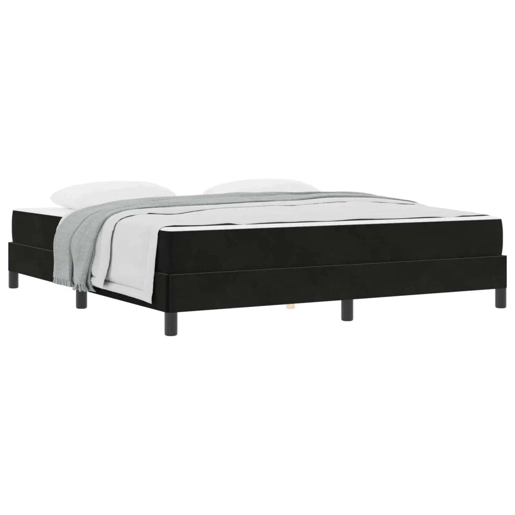 Letto a molle con materasso Nero 180 x 200 cm Tessuto 3398709