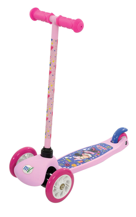 Monopattino Evolutivo a 3 Ruote con Cuscinetti ABEC-5 e Freno a Pedale Posteriore Disney Minnie Rosa