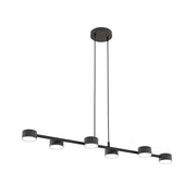 Lampadario Minimal Afrodite Acciaio Nero 6 Luci Gx53 Ip20
