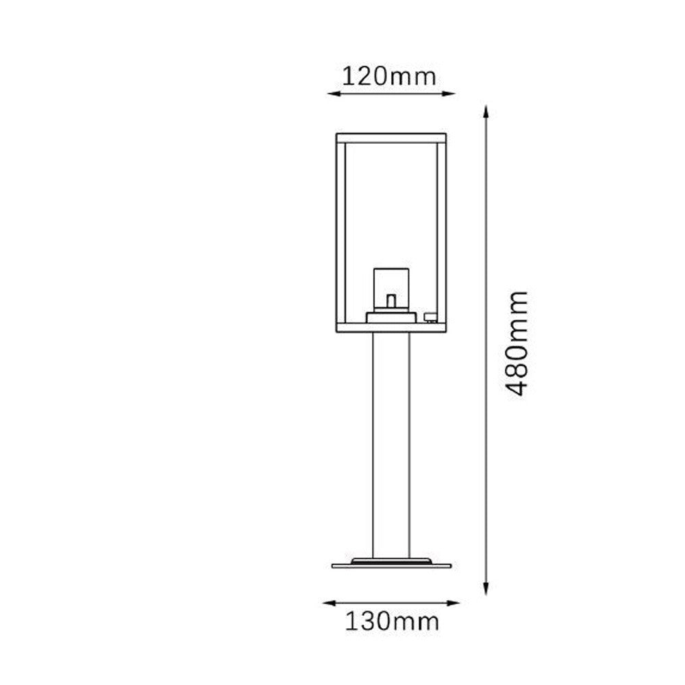 Trade Shop - Lampione Da Giardino 48cm Lampioncino Da Terra Per Vialetti Attacco E27 Ip44 518pa-h480 - Bianco
