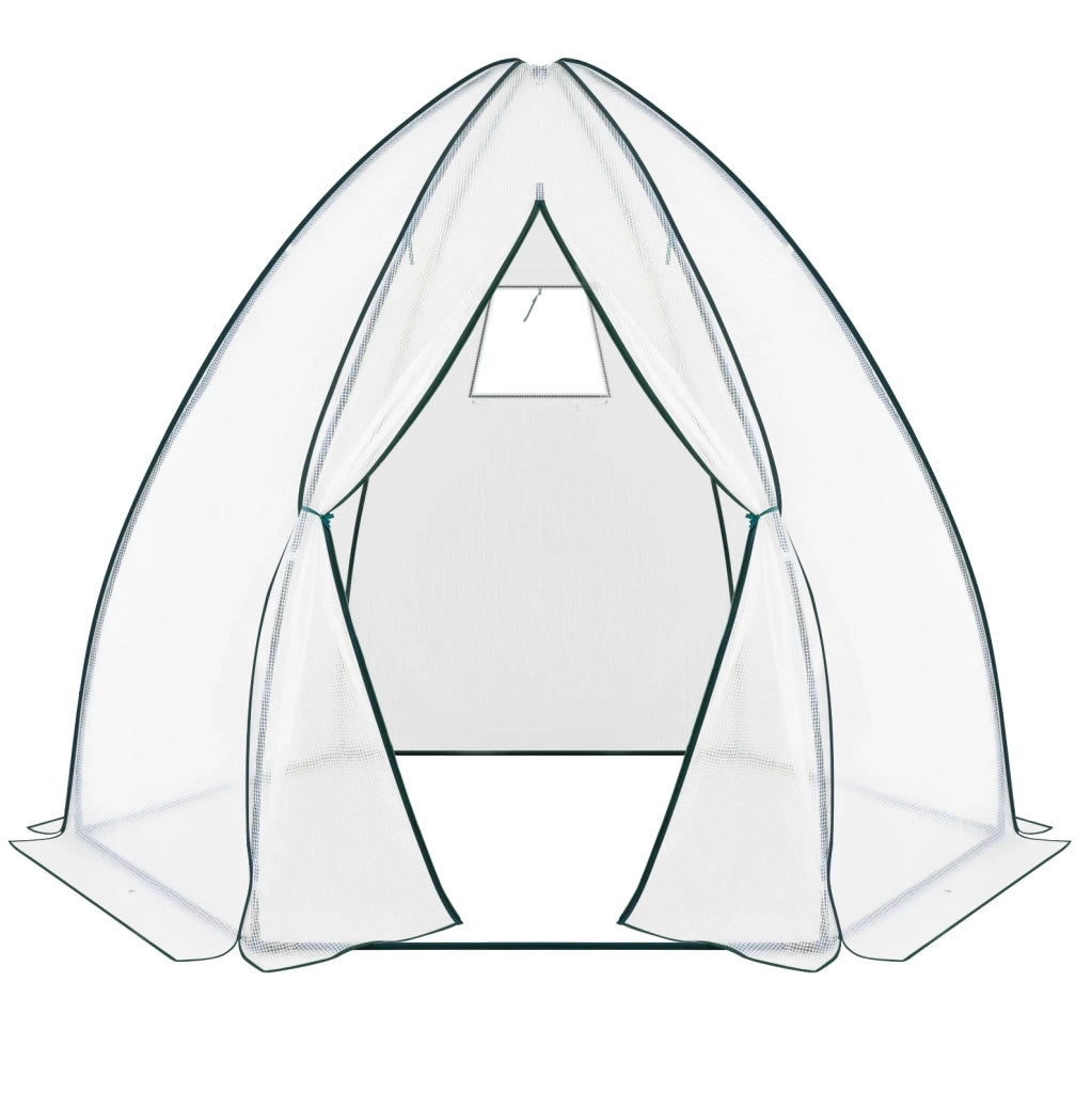 Serra da giardino a teepee in PE e acciaio 240x200x240 cm