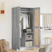 Armadio Grigio Sonoma 82,5x51,5x180 cm in Legno Multistrato 826639