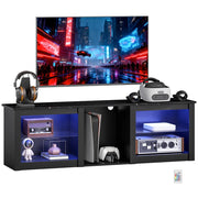 Mobile TV con illuminazione LED ¨C zephmum ¨C Nero 160x40x40 cm
