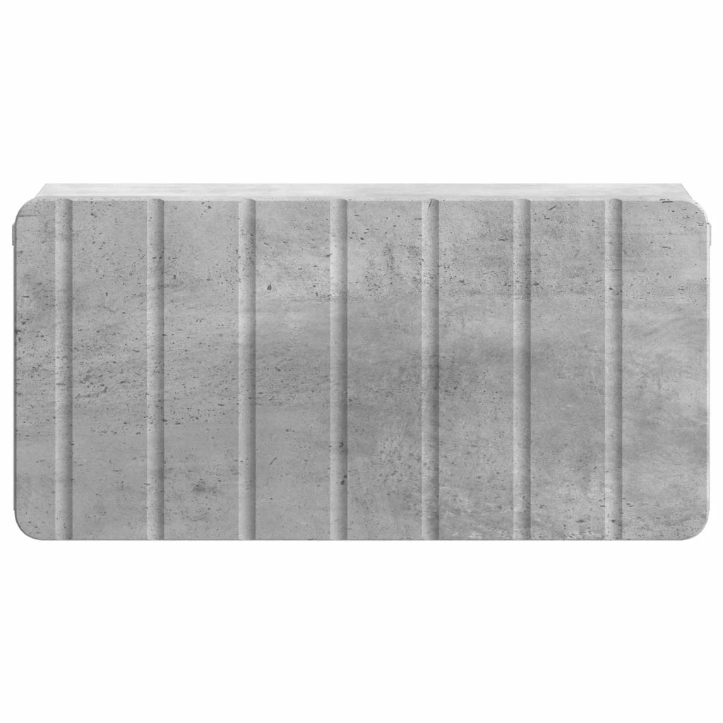 Mobiletto da notte a muro con cassetto 2 pcs Grigio Cemento 898282