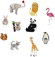 Set di Patches di Tessuto da 10 - Patches Opstrijkbare - Patches Animali - Patches DIY - Pesi e Strisce - Prodotto Unico - Patches per Tessuto