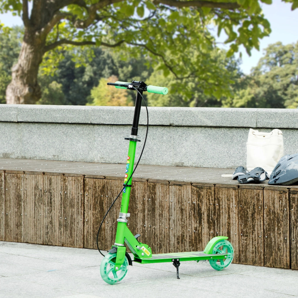 Monopattino per bambini pieghevole ¨C Xylo ¨C struttura in metallo con doppi freni, 3-8 anni, verde
