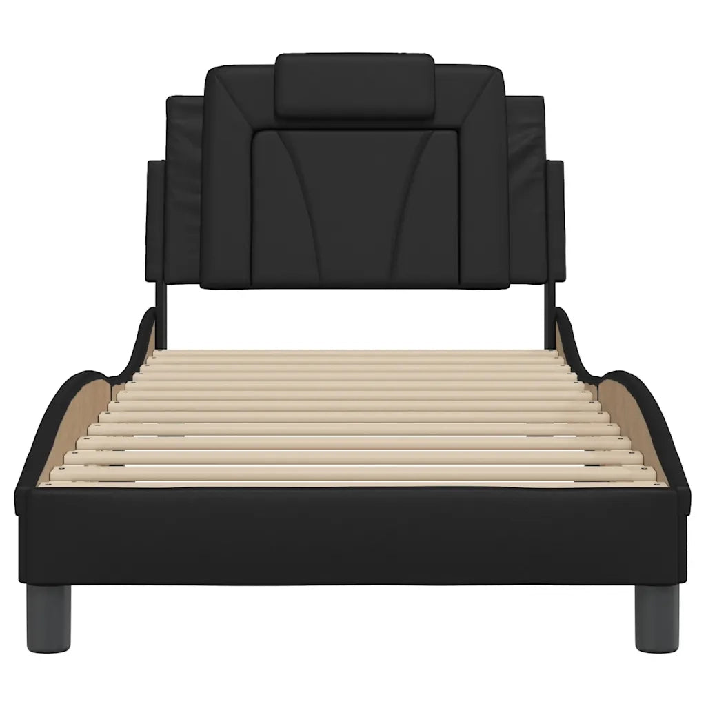 Giroletto Viana senza Materasso Nero 90x190 cm in Similpelle 3208061