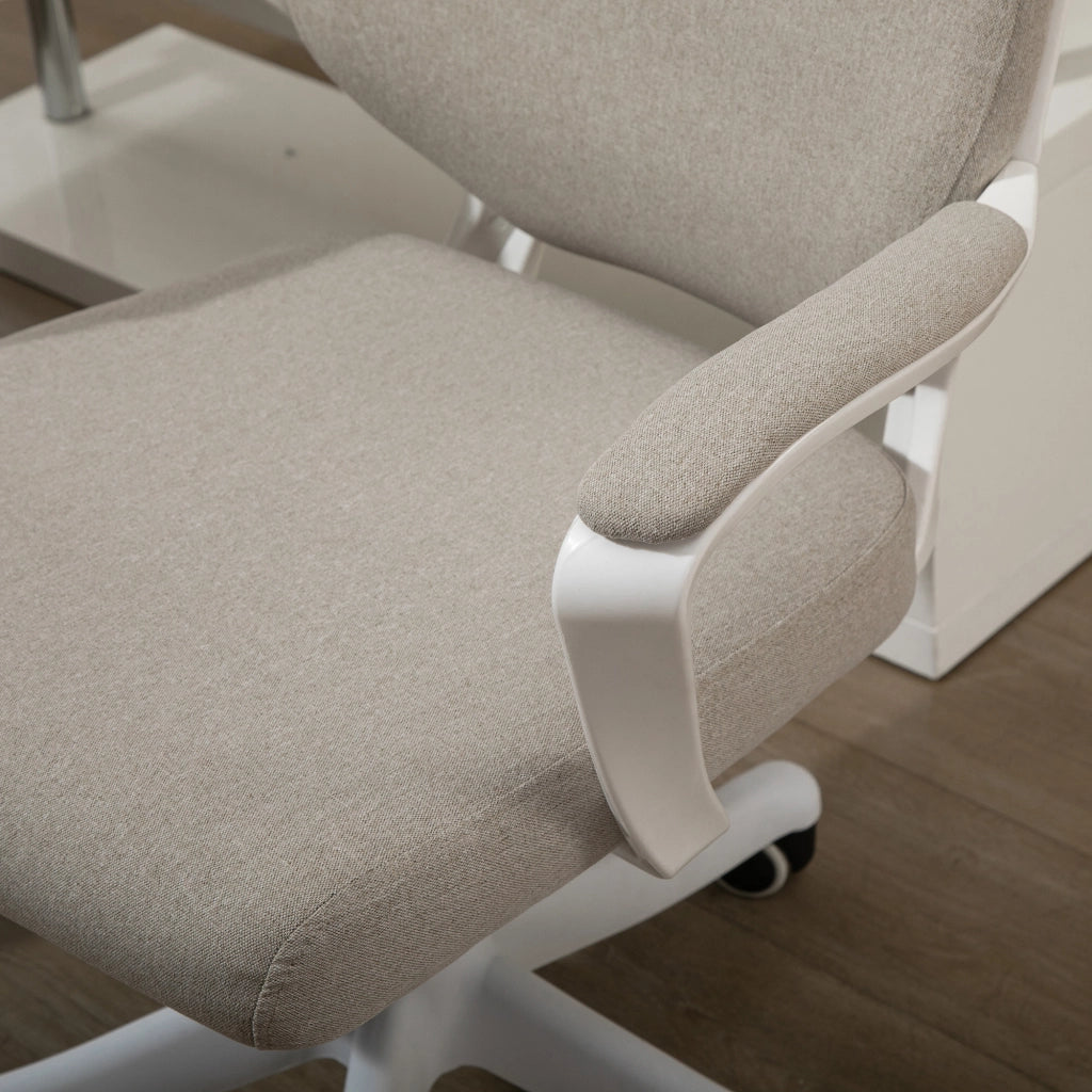 SEDIA UFFICIO ergonomica con supporto lombare 62x69x92-100 cm Beige