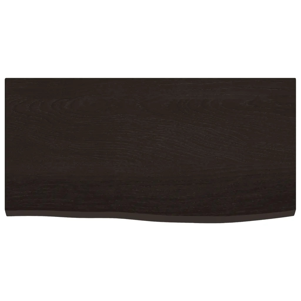 Piano Bagno Marrone Scuro 60x30x2 cm Legno Massello Trattato