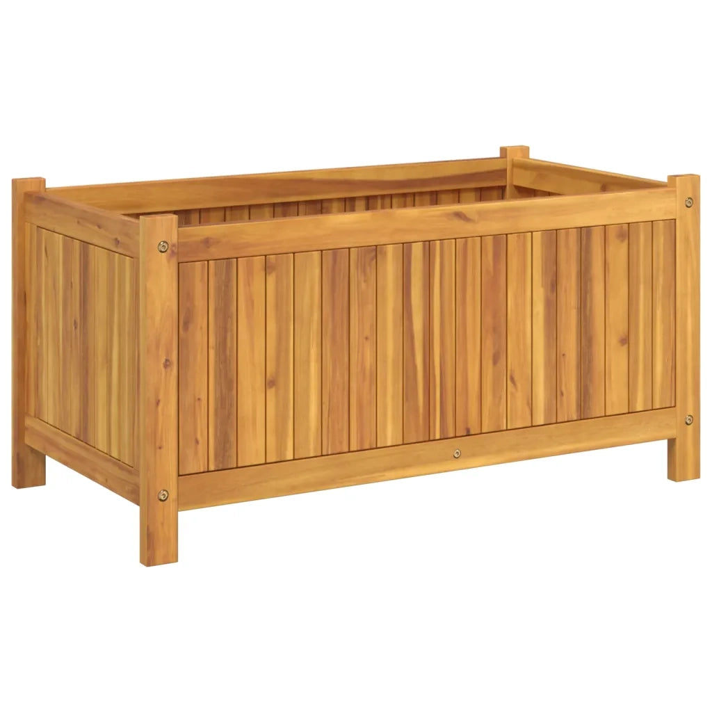 Fioriera Giardino con Rivestimento 80x42x40 cm Massello Acacia 366435