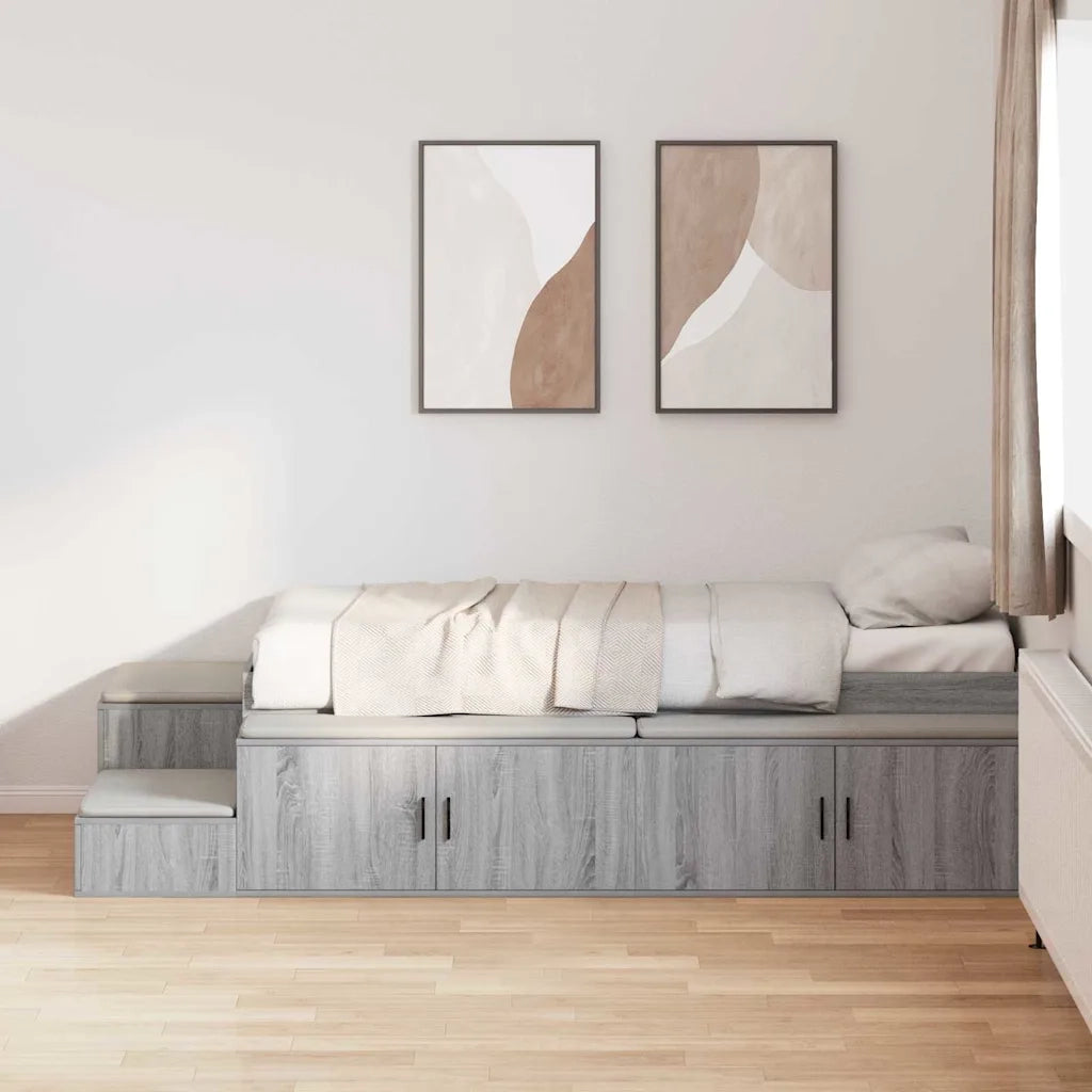 Struttura letto con contenitore Grigio Sonoma 80 cm 3335578