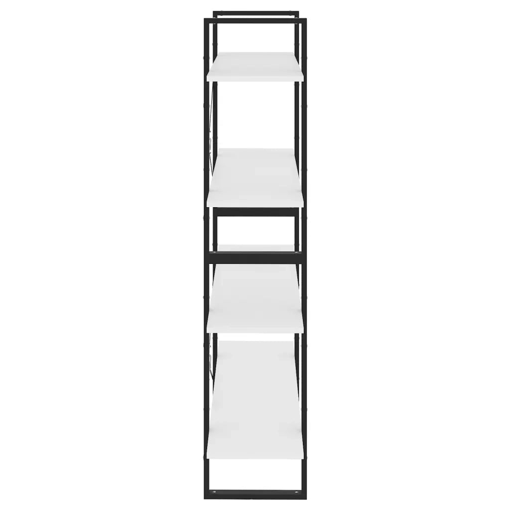 Libreria a 4 Ripiani Bianca 100x30x140 cm in Truciolato