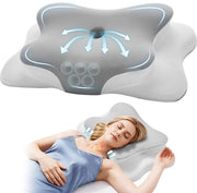 Sedile ergonomico a forma di farfalla - Supporto a soffice trazione - Doppia altezza 11/13 cm - Respirante - Copertura lavabile - Comfort senza pressione - Cuscino per letto