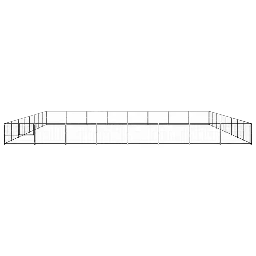 Gabbia per Cani Nera 64 mÂ² in Acciaio cod mxl 49320