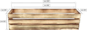 Bacca per erbe in legno - vas da fiori per balcone lungo - 600 x 180 x 150 mm vas da piante in legno arrostito