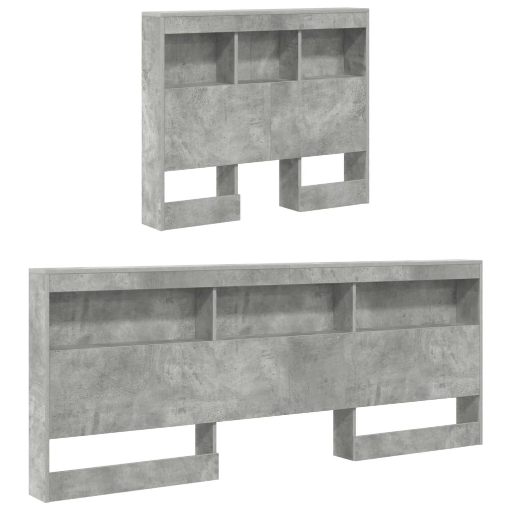 Testata contenitore Grigio cemento 100 cm Legno multistrato 3335464